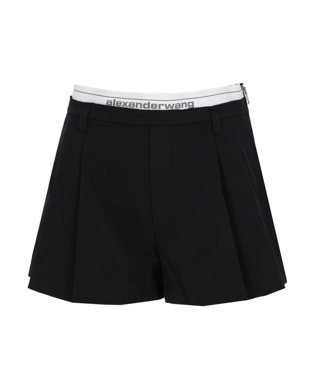 Alexander Wang Black Shorts Con Elastico Logato