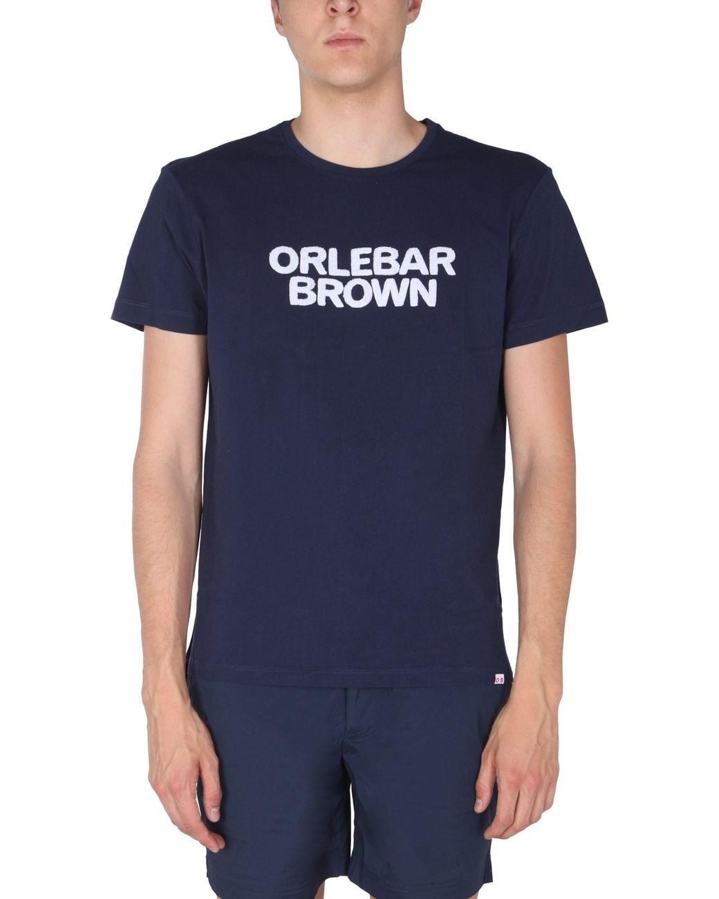 Orlebar Brown Blue Sammy Ob Towelling T-Shirt Cotton T-Shirts for men