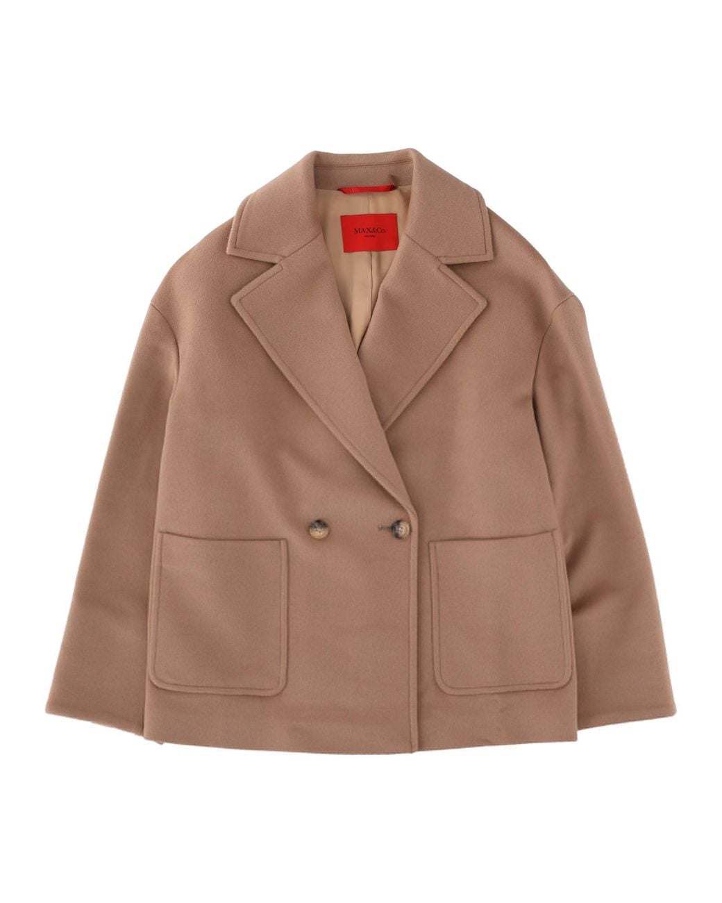 MAX&Co. Brown Cappotto Caban Doppiopetto