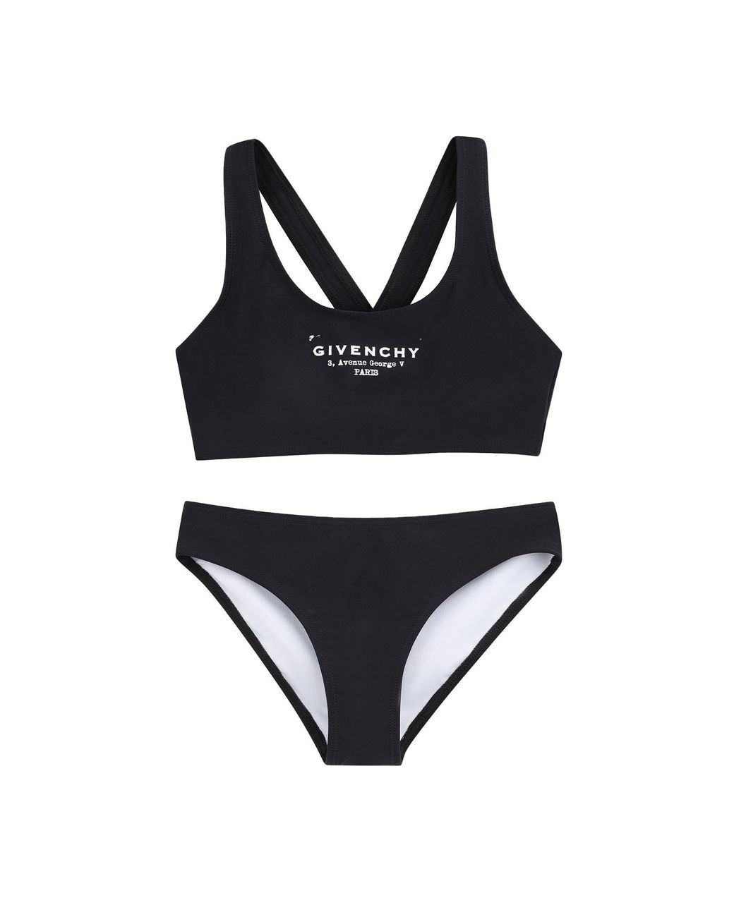 Givenchy Black Bikini Con Stampa Logo