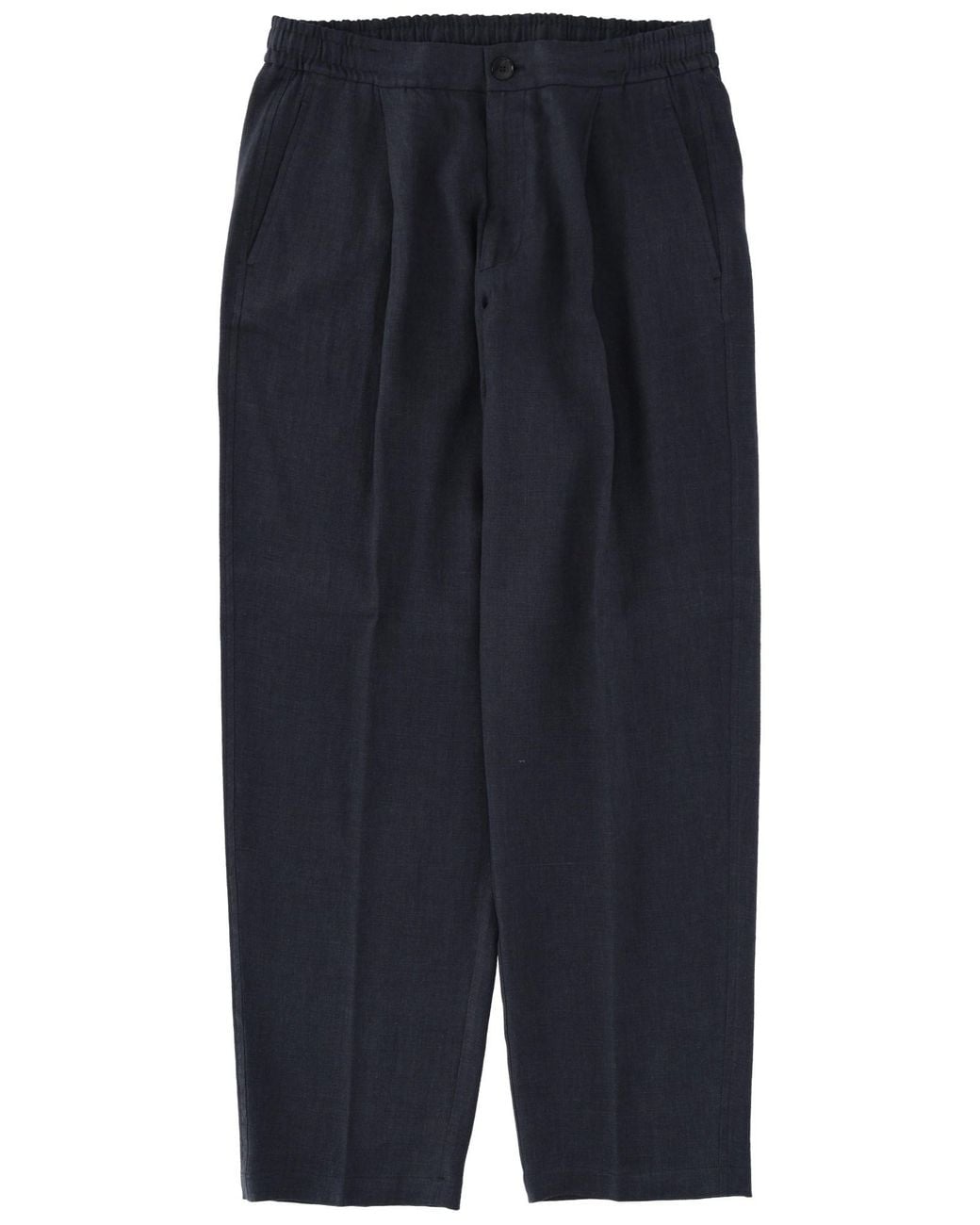 Herno Blue Linen Pants for men