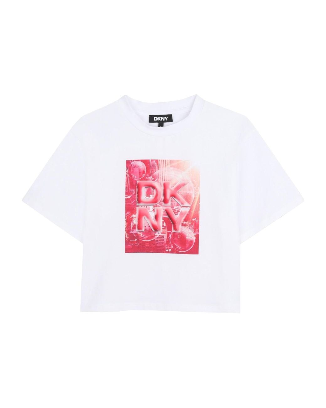 DKNY Pink T-Shirt Con Stampa Ny