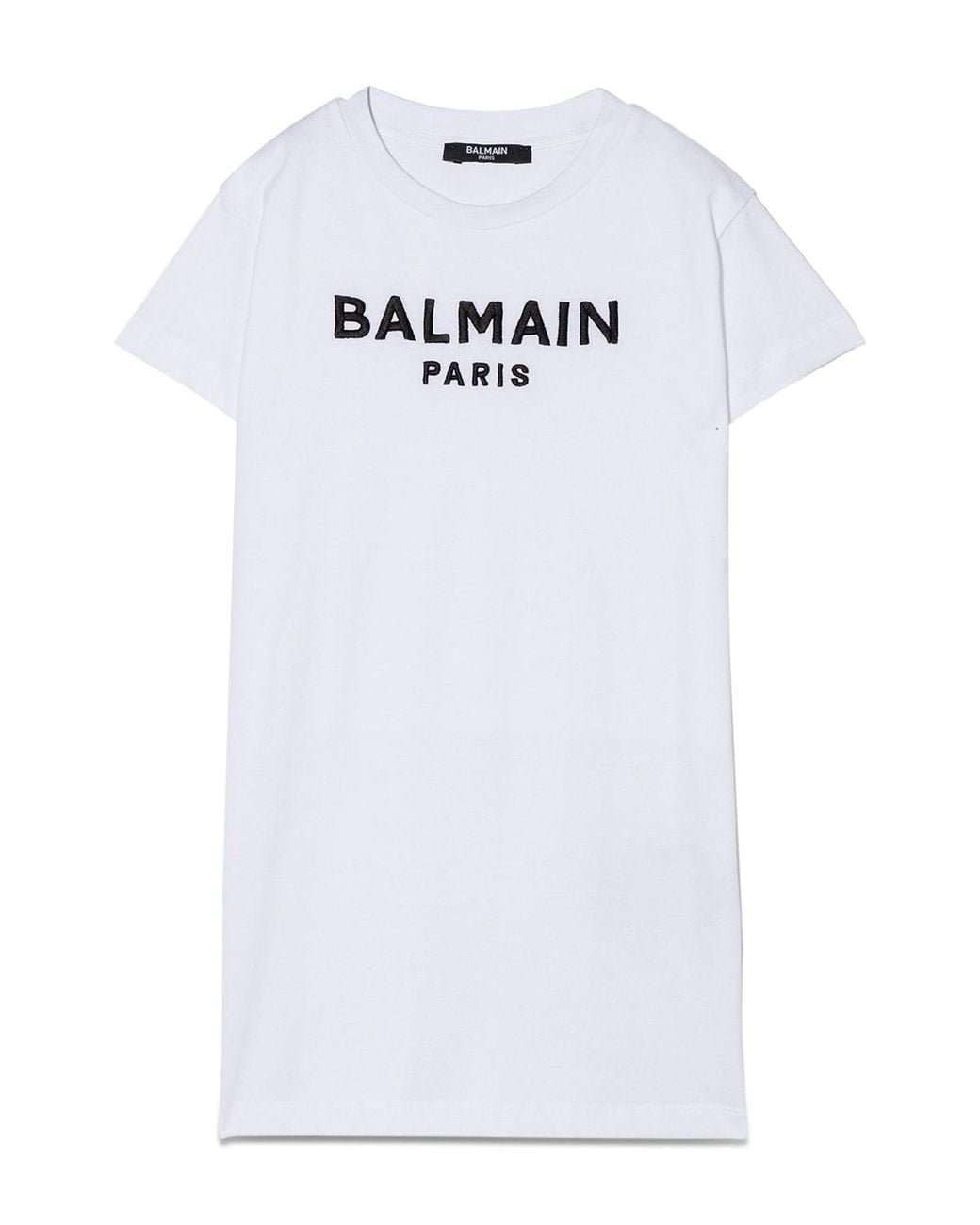 Balmain White Dress With Logo