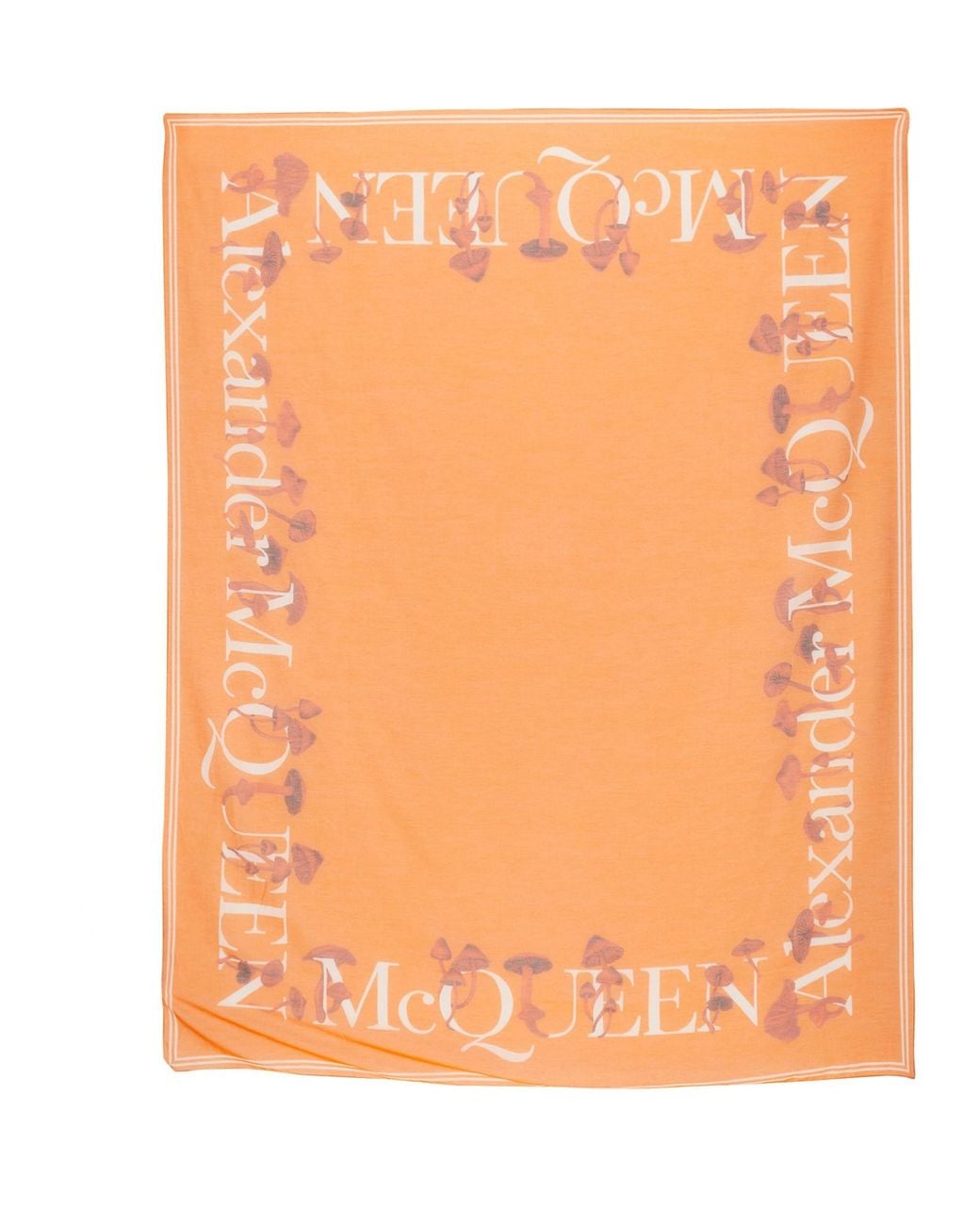 McQueen Orange Mushroom Scarf