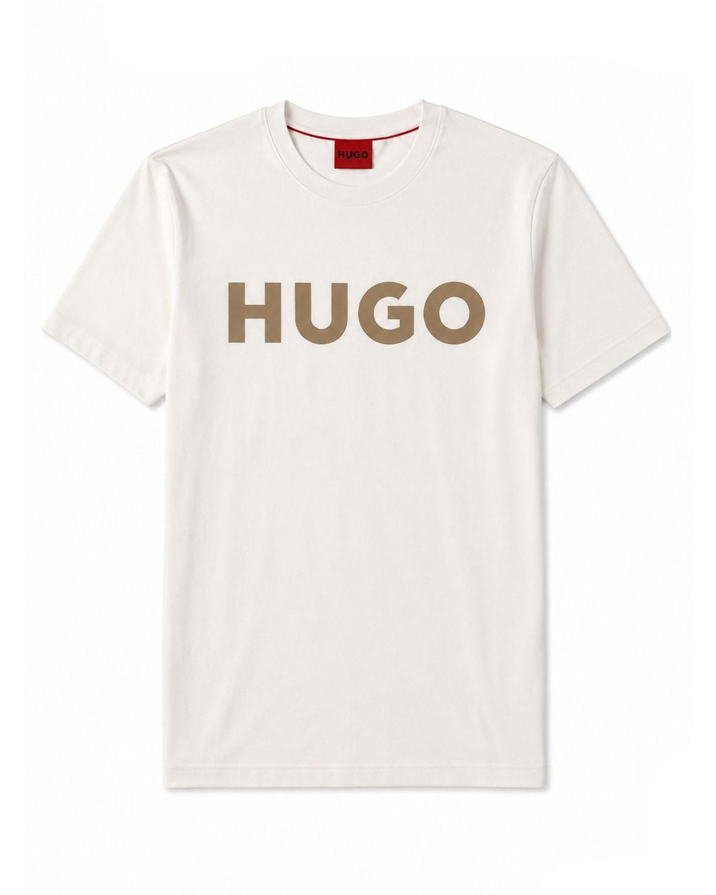 HUGO White T-Shirt Con Logo for men