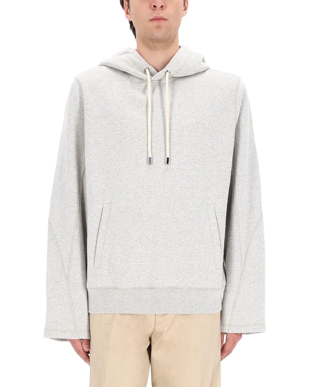 Lanvin White Cotton-Cashmere Sweatshirt for men
