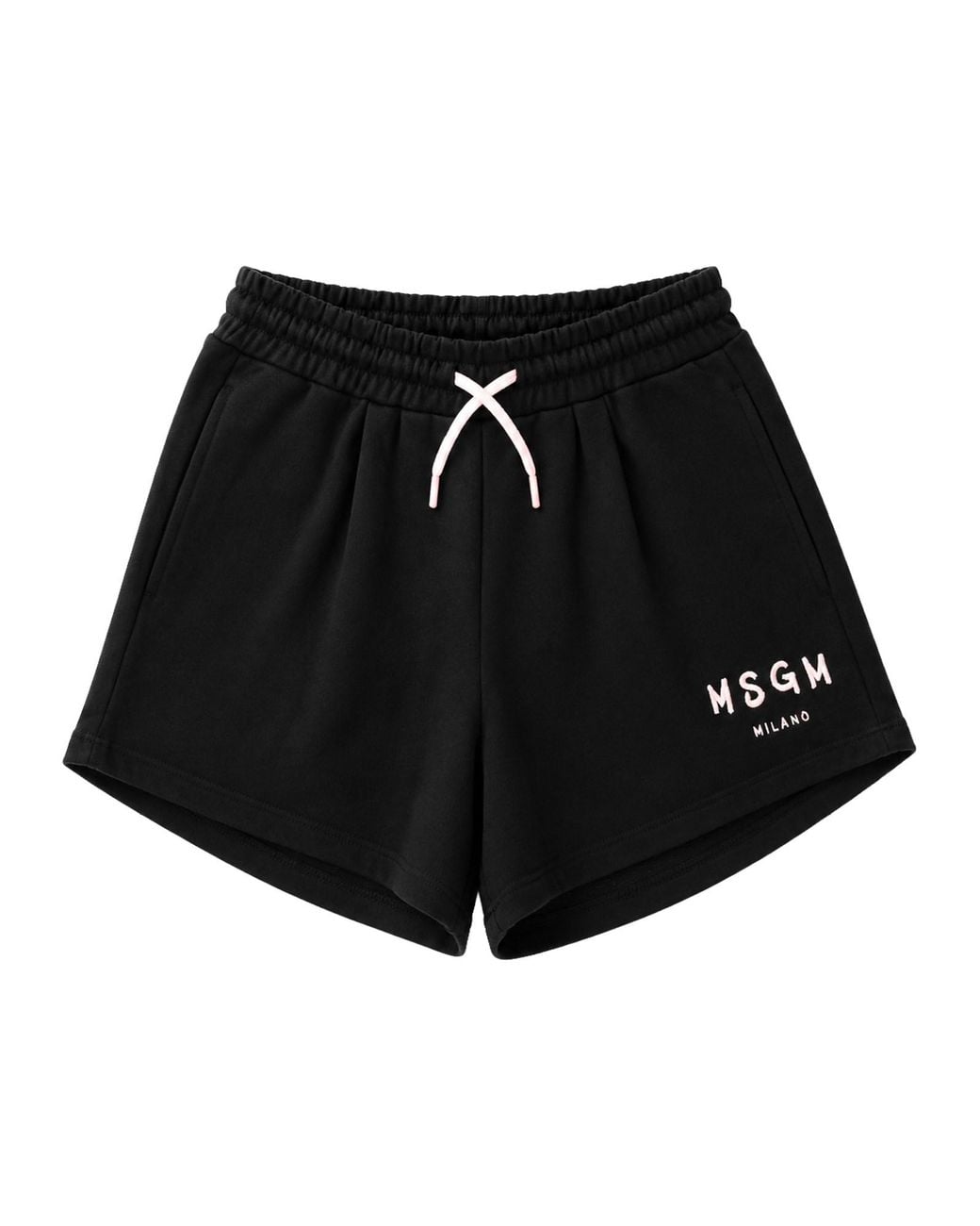 MSGM Black Short Con Logo
