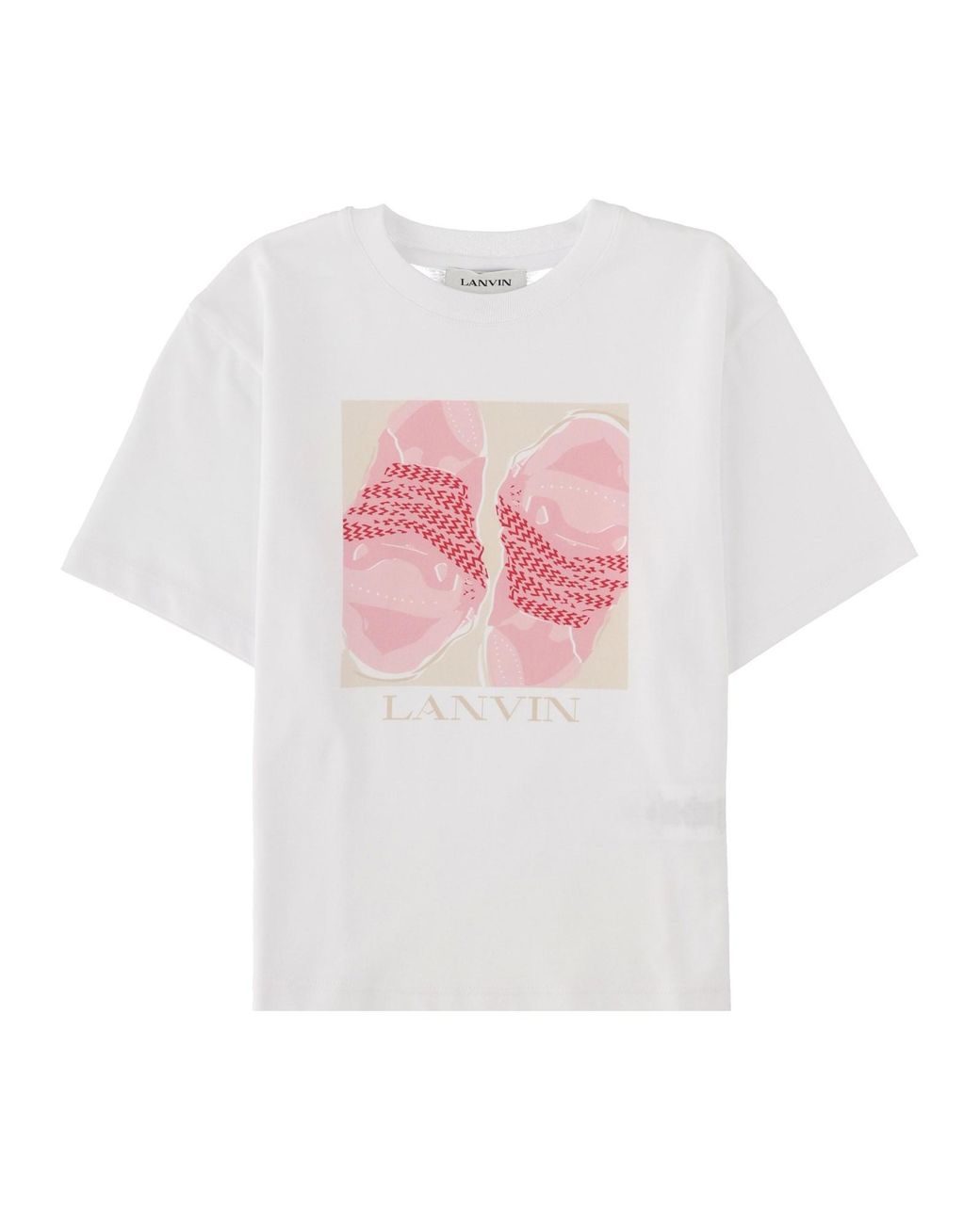 Lanvin White T-Shirt Con Stampa
