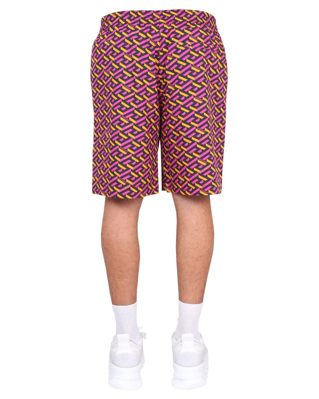 Shorts uomo seta di Versace in Red da Uomo