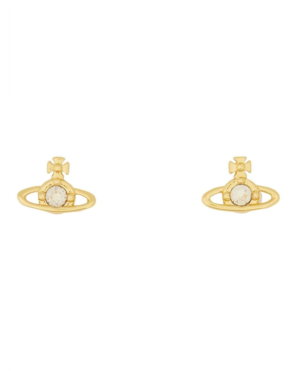 Vivienne Westwood Metallic Orecchini "Nano Solitaire"