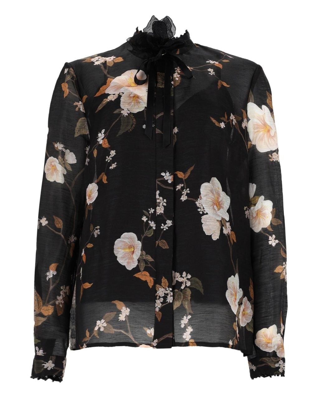 Zimmermann Black Camicia Decorata "Ascent"