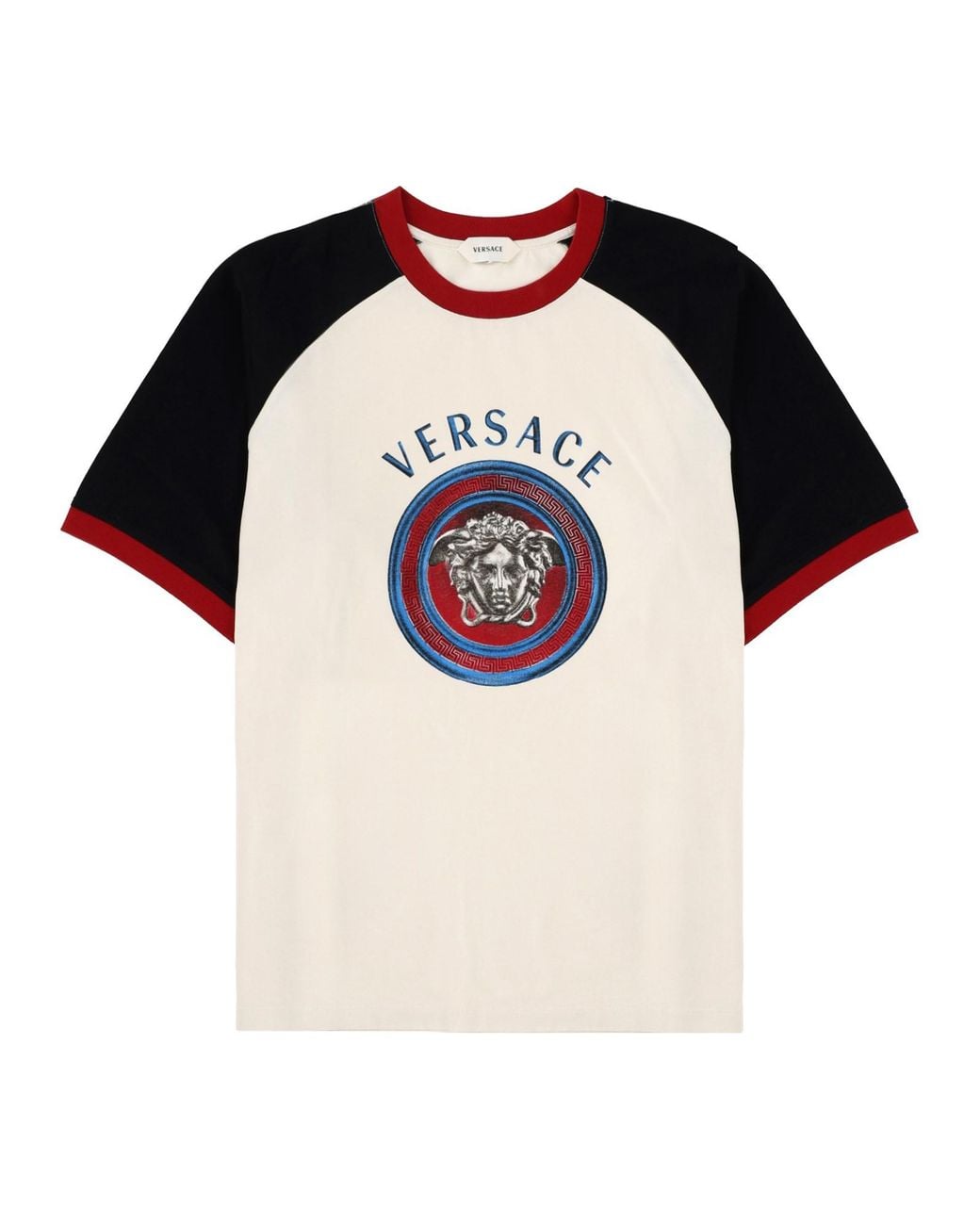 Versace Black T-Shirt Con Logo E Medusa for men