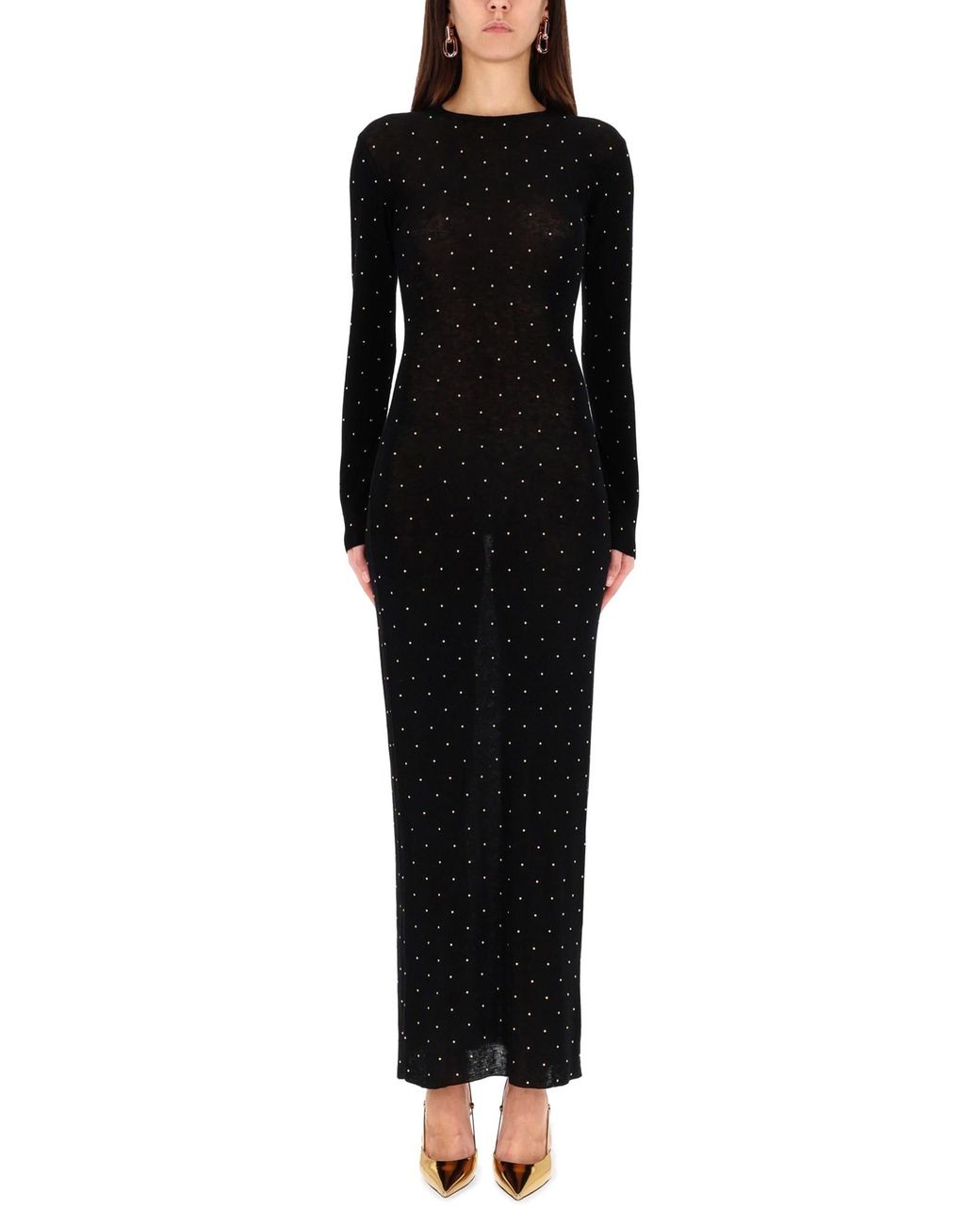 Rabanne Black Second-Skin Effect Long Dress
