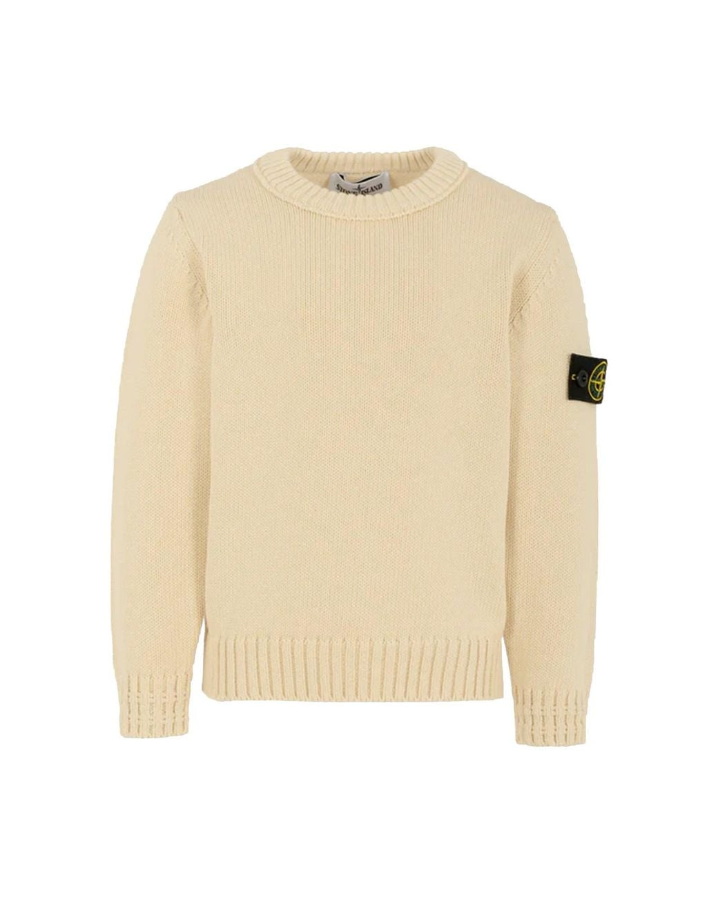 Stone Island Natural Jersey With Logo