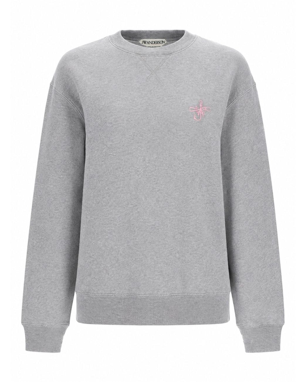 J.W. Anderson Gray Felpa Con Logo Ricamato "Anchor"