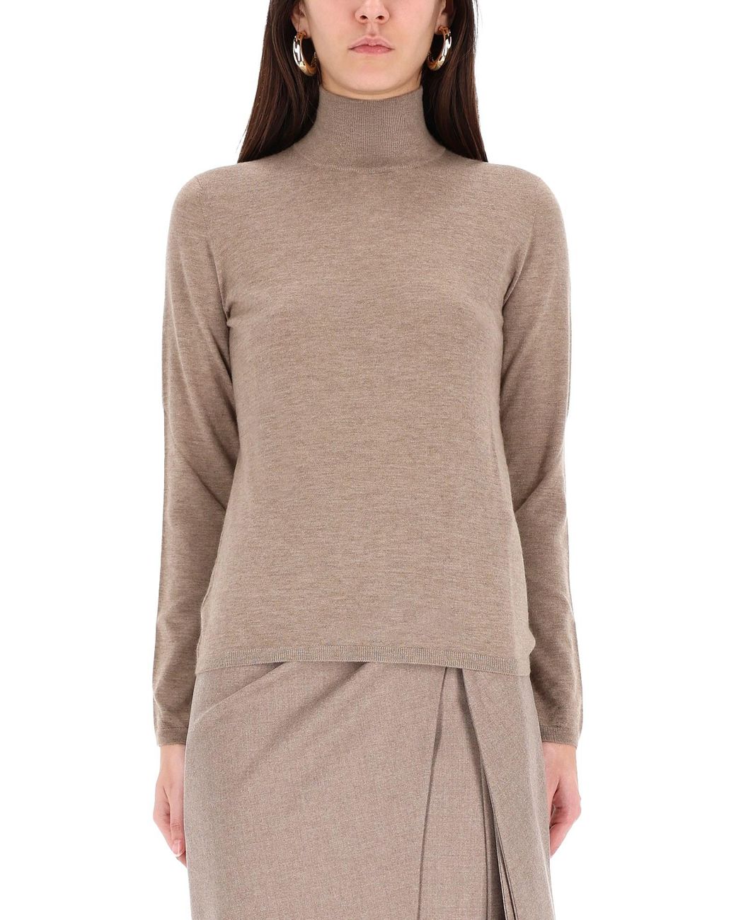 Max Mara Natural Turtleneck Sweater Meana