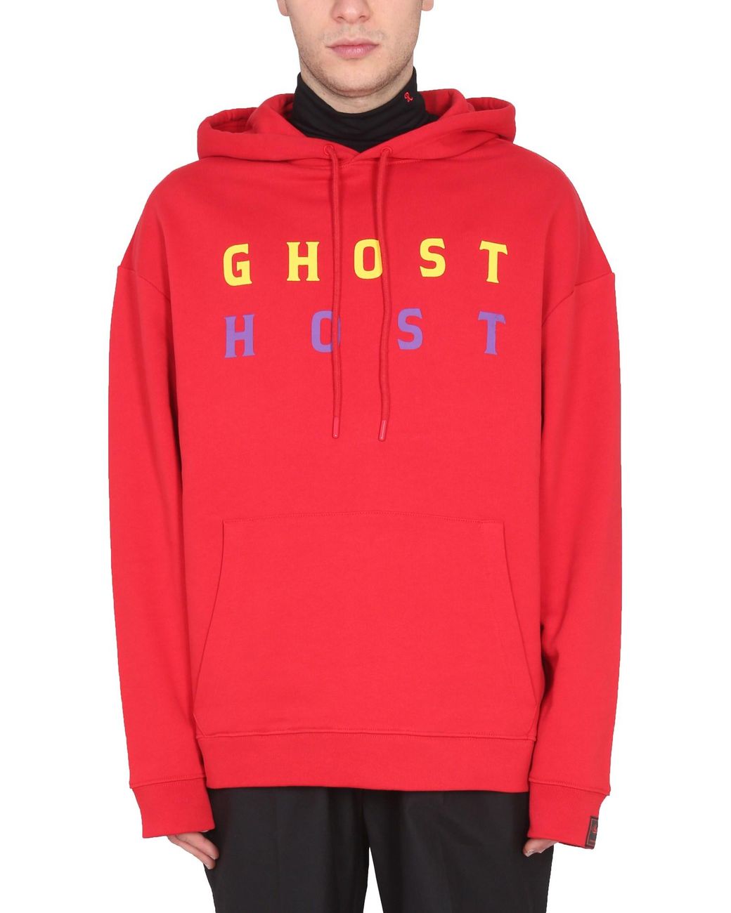 Raf Simons Red Relaxed Fit Hoodie for men