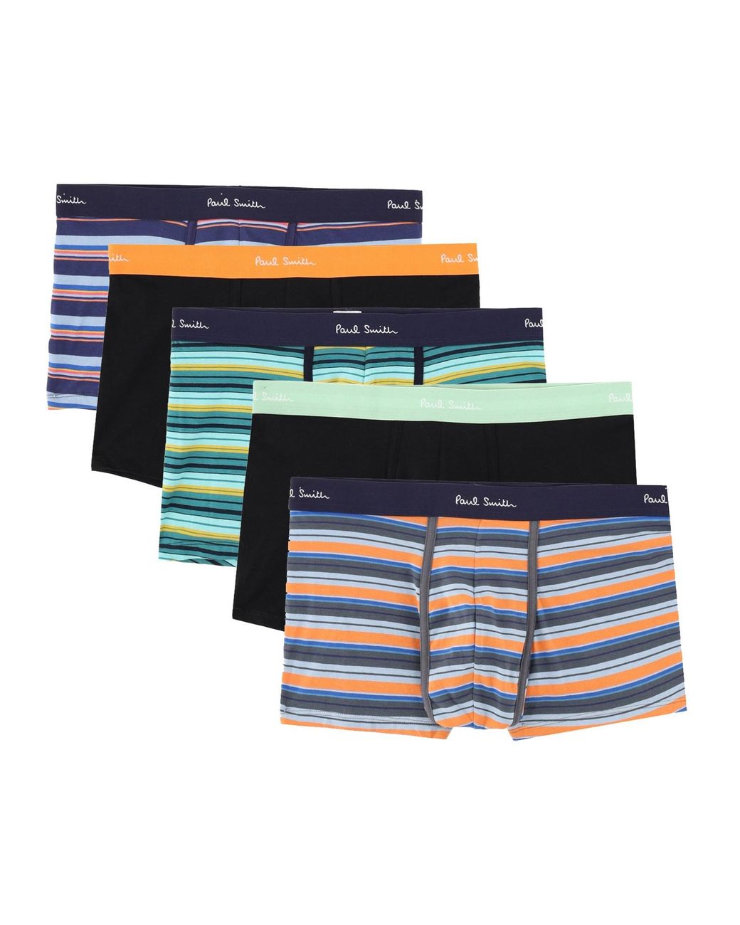 Paul Smith Blue Striped Cotton Stretch Boxer Briefs for men