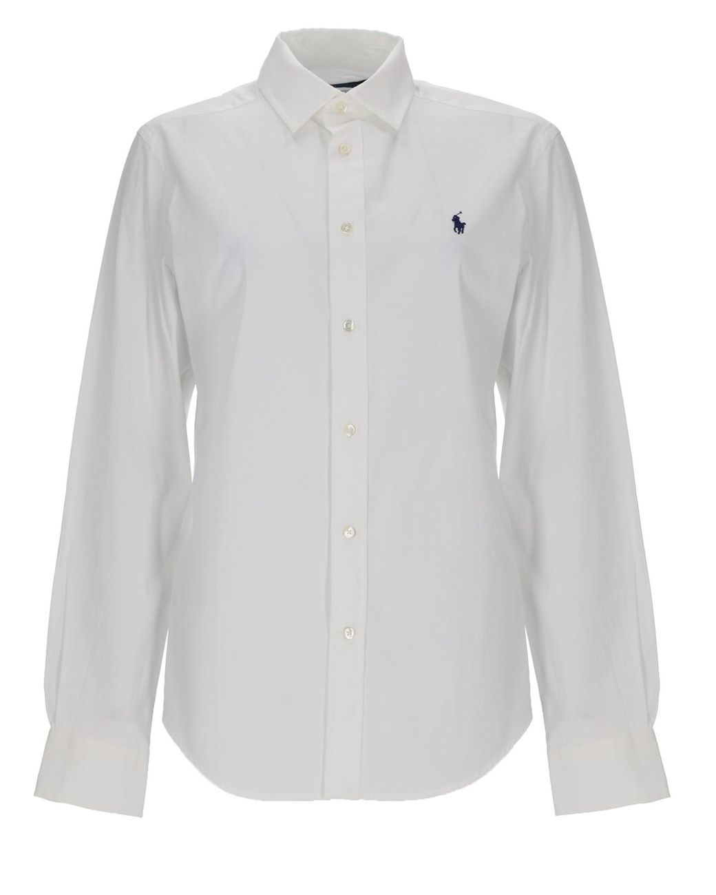 Polo Ralph Lauren White Camicia Classica Con Logo