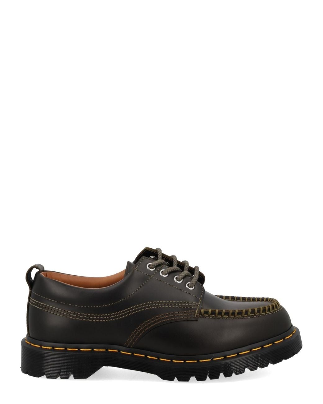 Dr. Martens Black Stringata "Lowell" Con Punta Moc for men