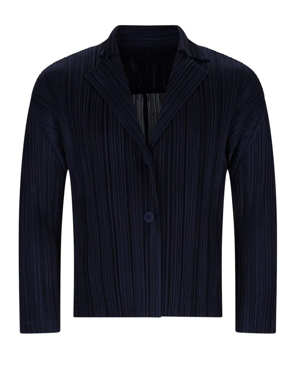 Pleats Please Issey Miyake Blue Giacca Plissettata