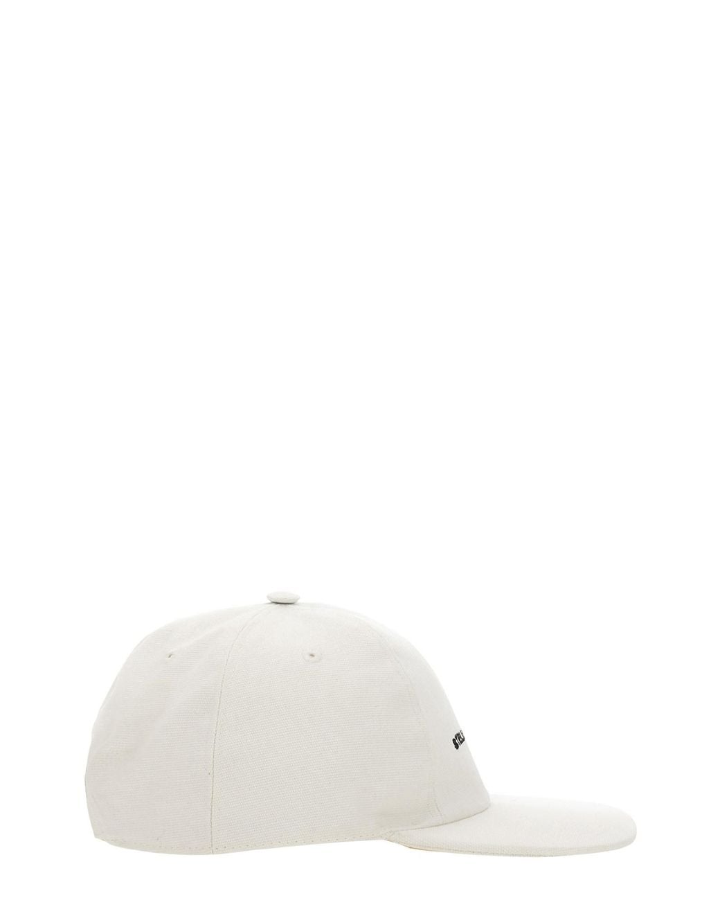 CAPPELLO DA BASEBALL IN COTONE CON RICAMO LOGO di Stella McCartney in White