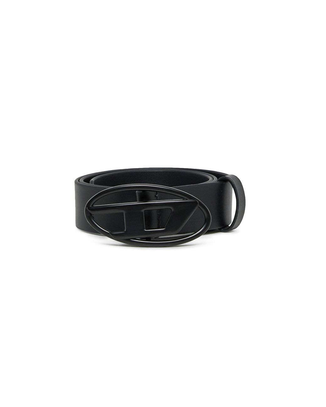 DIESEL Black Belt With Logo