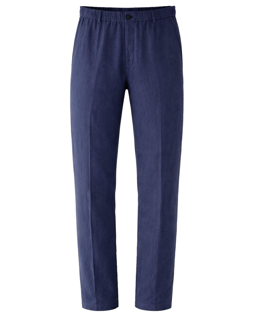 Emporio Armani Blue Linen Trousers For for men