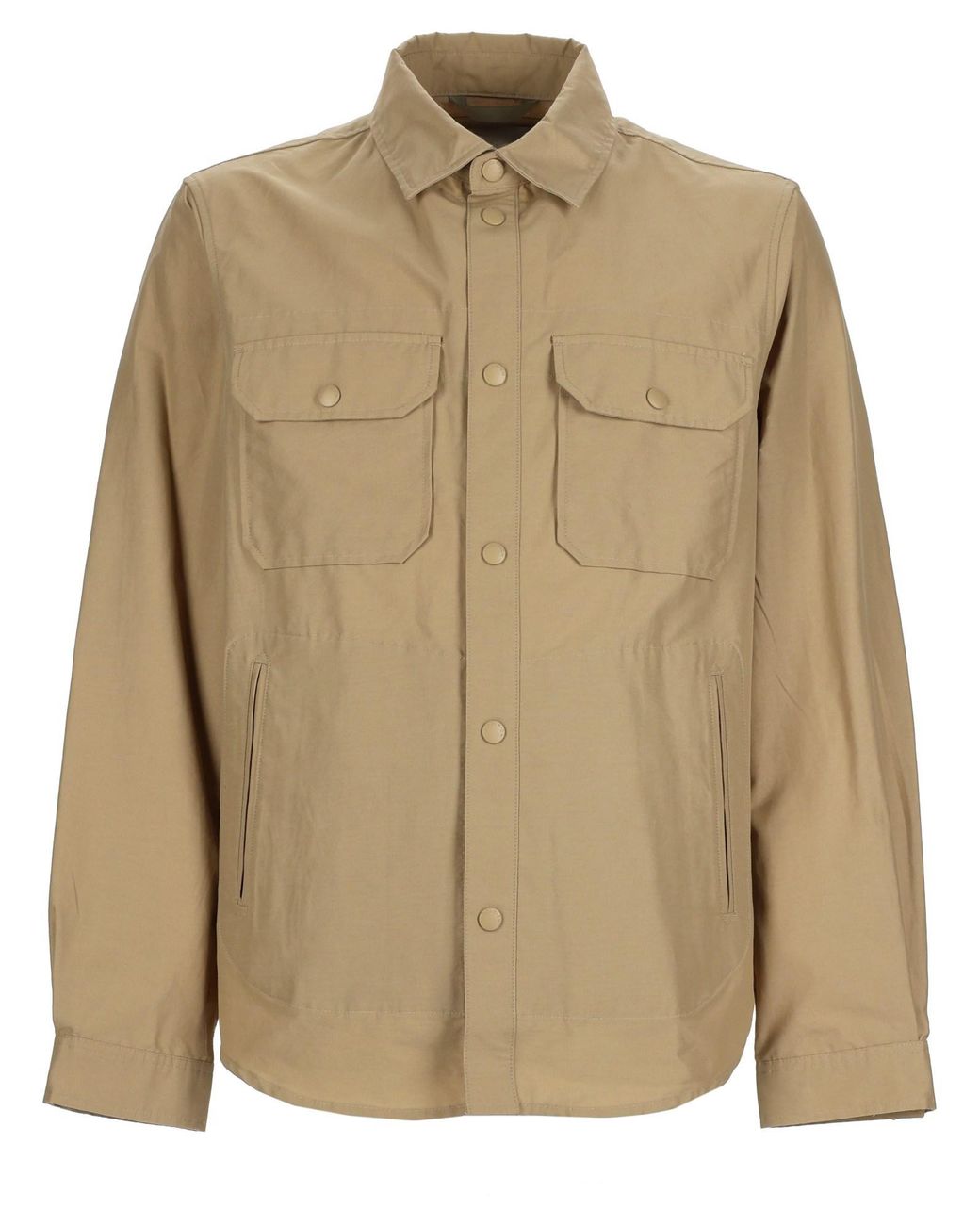 Woolrich Natural Overshirt Ramar Cotton Polyamide Shirt for men