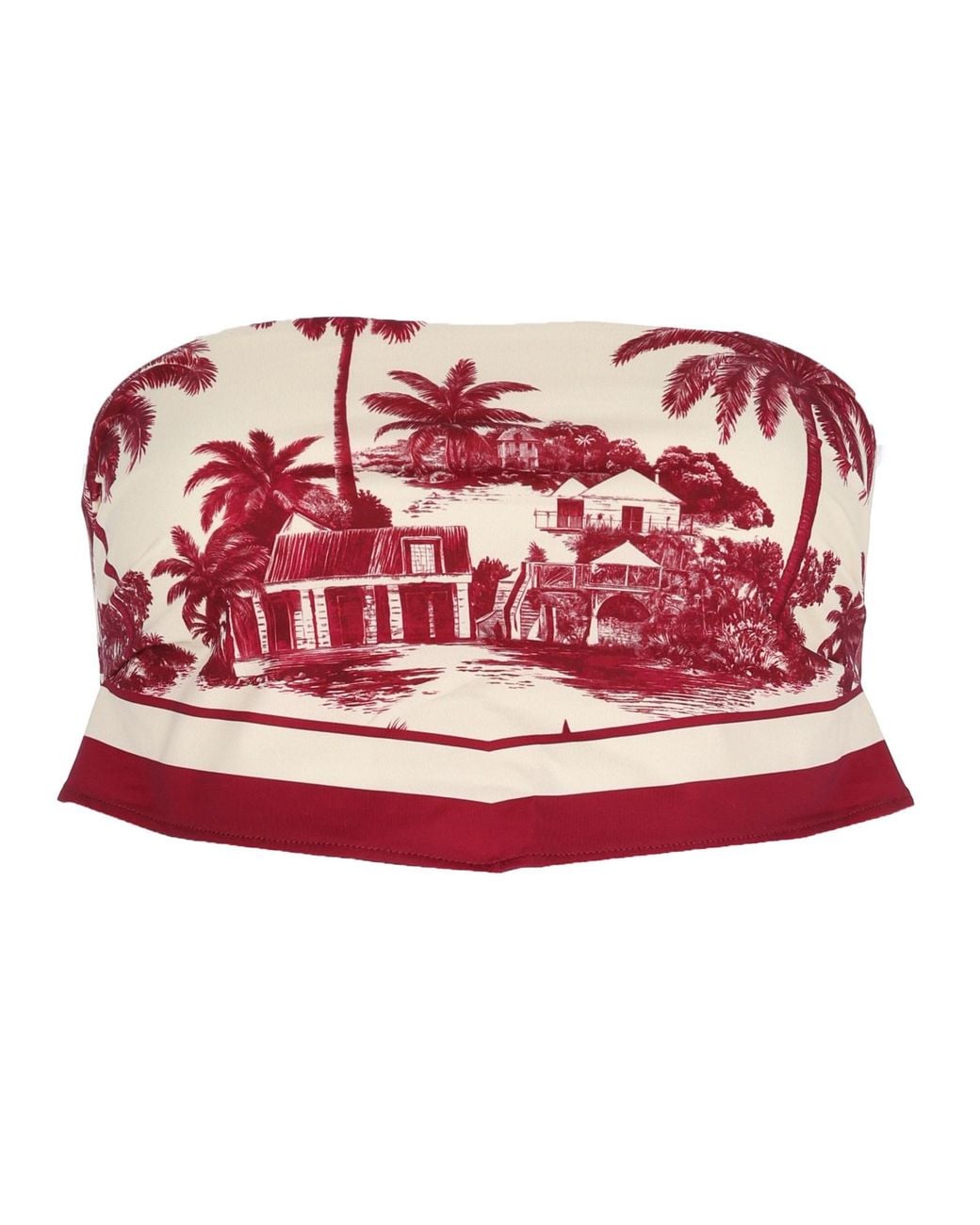 Mc2 Saint Barth Red Top Bikini A Fascia "Rio"