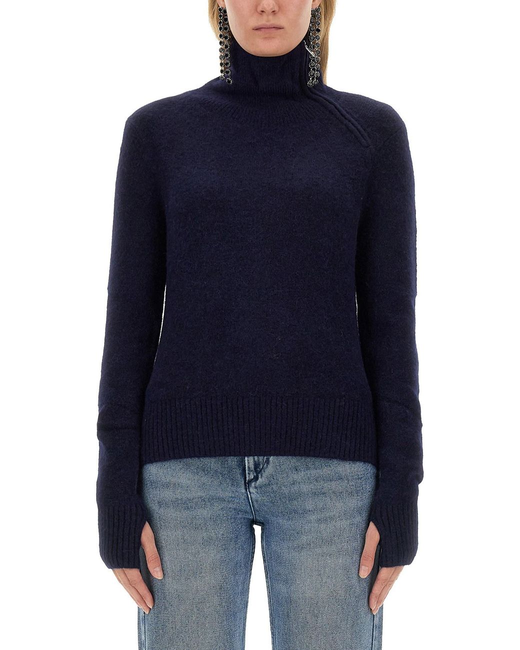Isabel Marant Blue Baby Alpaca Blend T-Shirt For