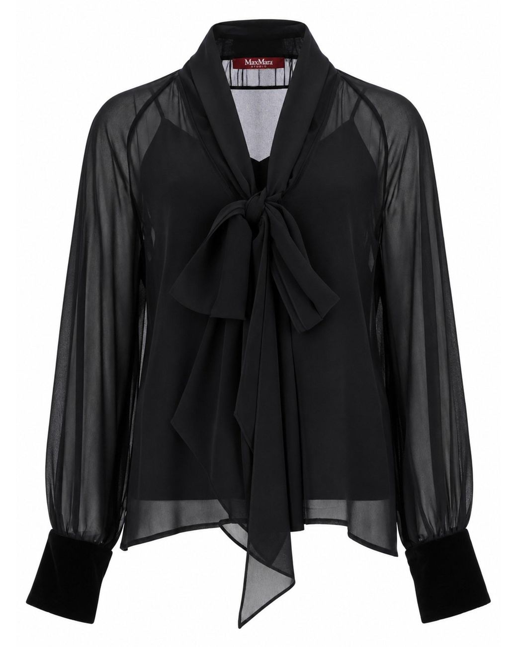 Max Mara Black Blusa "Zattera"