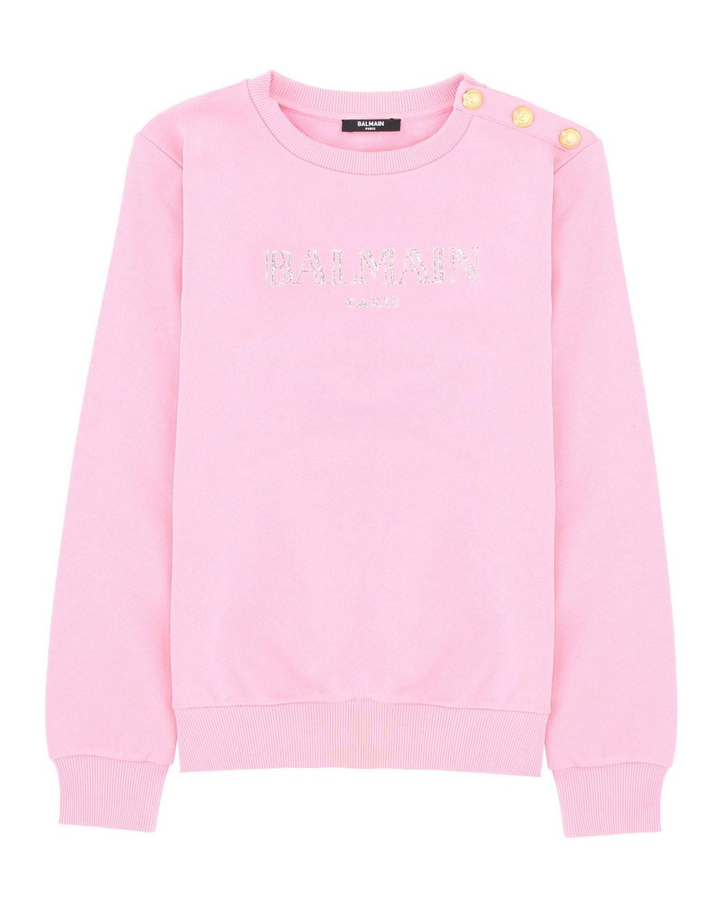 Balmain Pink Felpa Tinta Unita