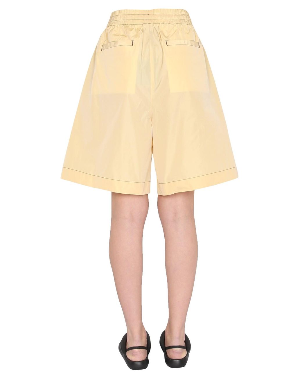 SHORTS CON PATCH E ELASTICO IN VITA di Sunnei in Yellow