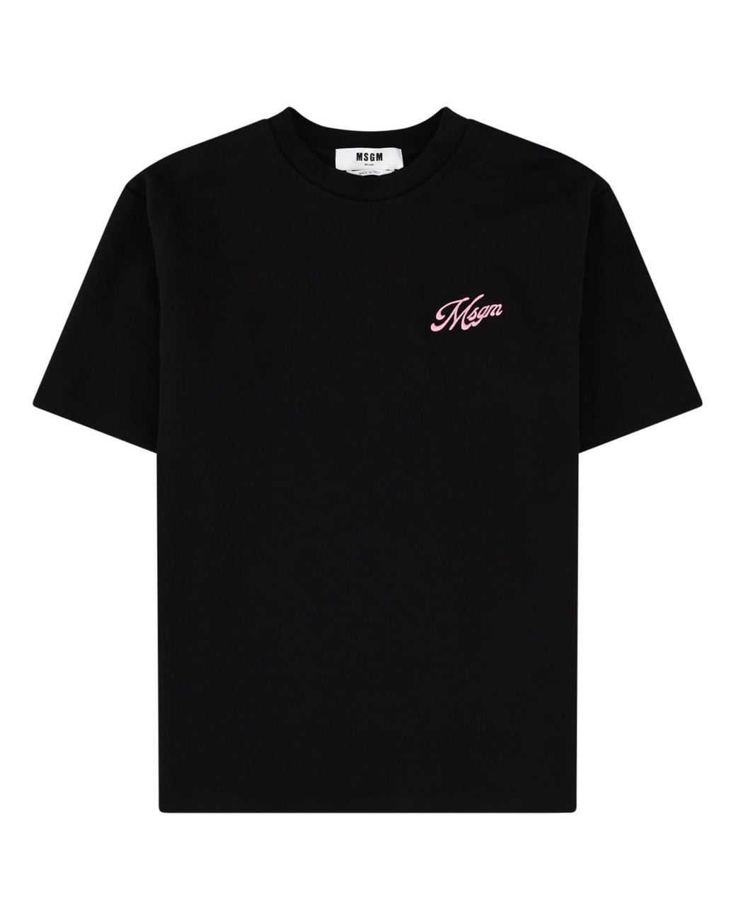 MSGM Black Logo Crew Neck T-Shirt