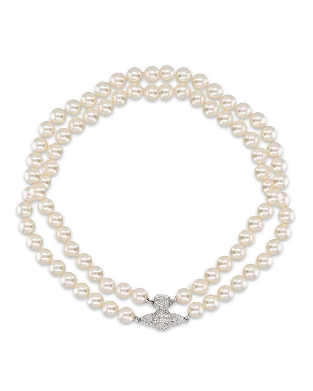 Vivienne Westwood White Collana Di Perle "Graziella"