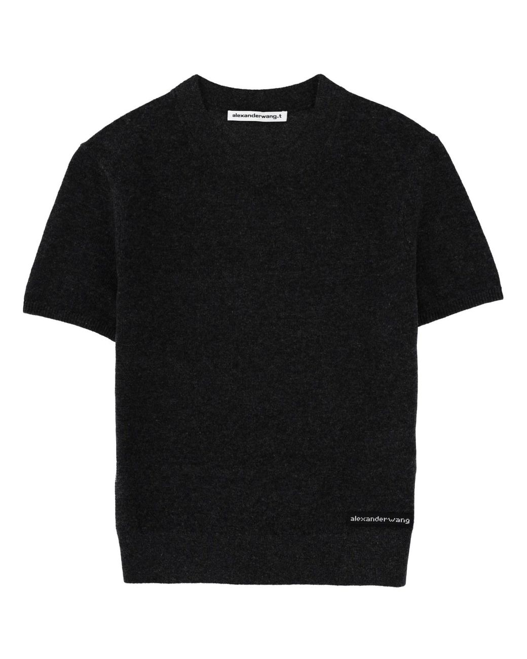 T By Alexander Wang Black Alexanderwang.T T-Shirt With Logo