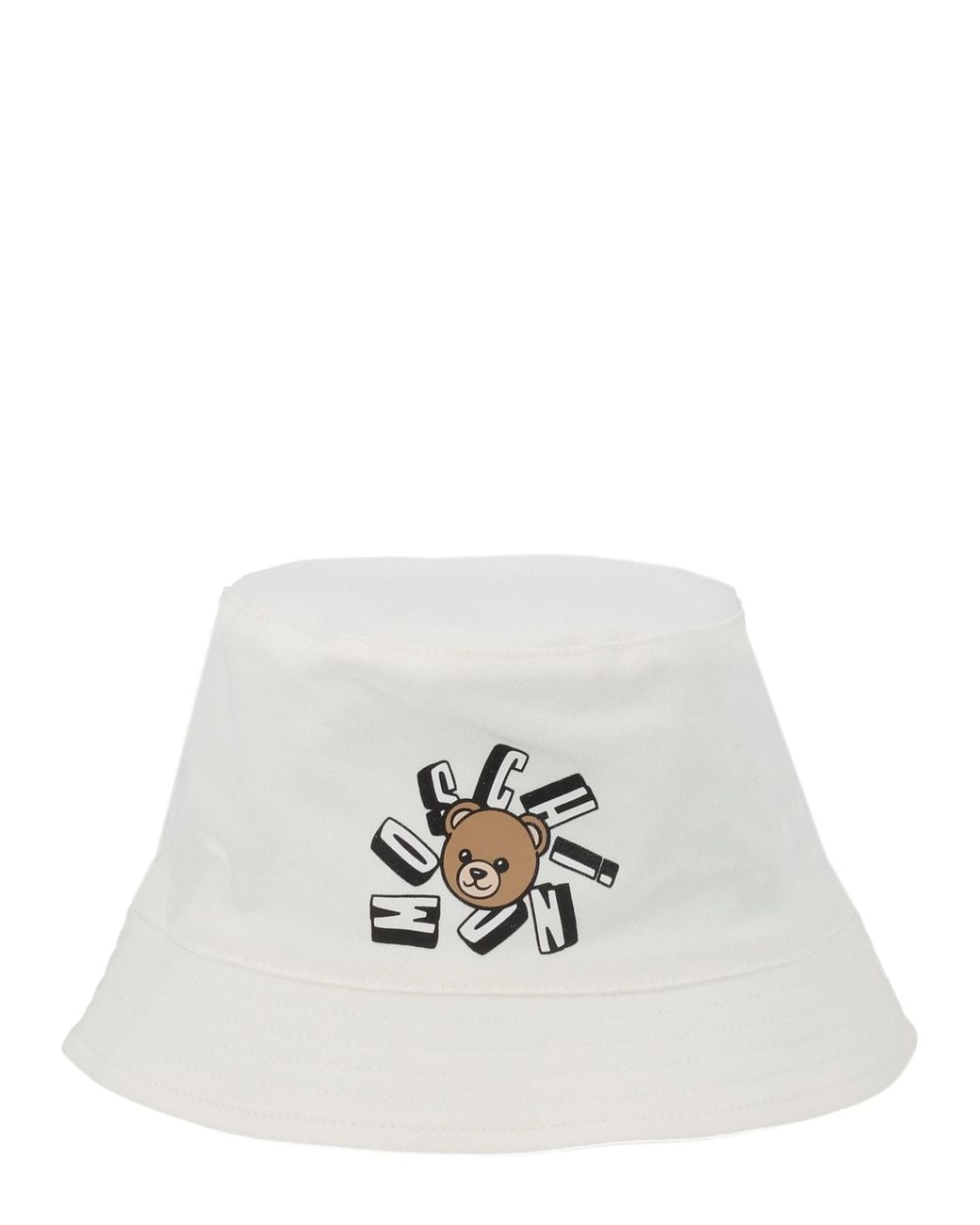 Moschino White Berretto Con Logo