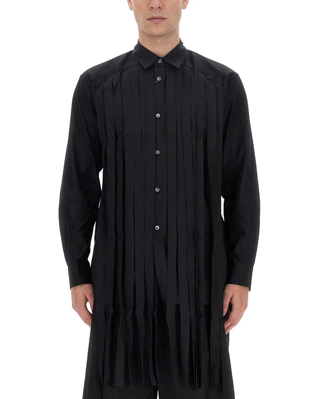 Comme des Garçons Black Fringed Shirt for men