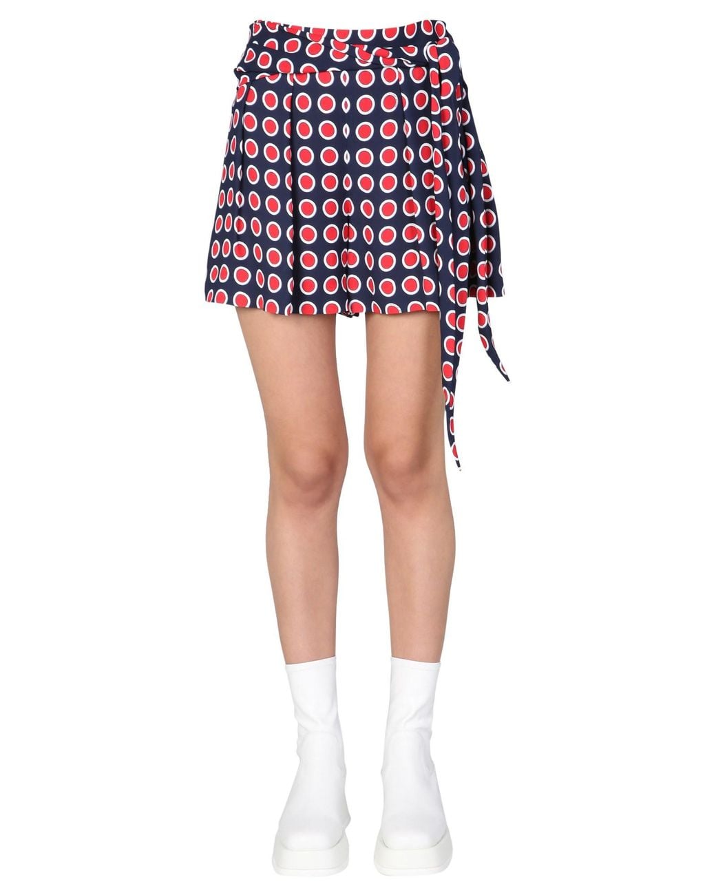 Boutique Moschino Red "eyelets" Viscose Shorts