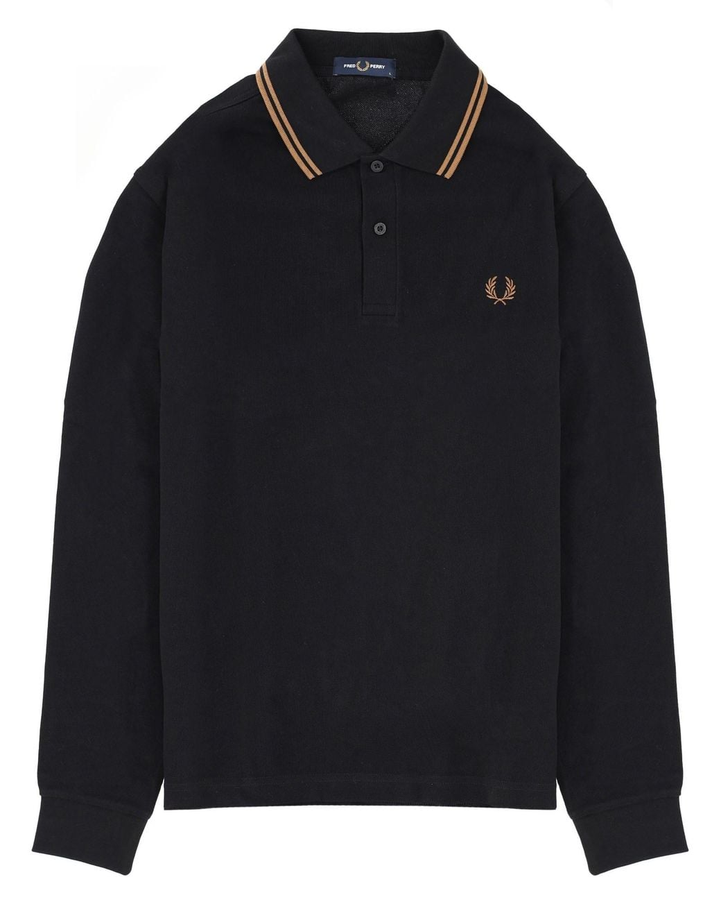 Fred Perry Black Cotton Polo Shirt for men