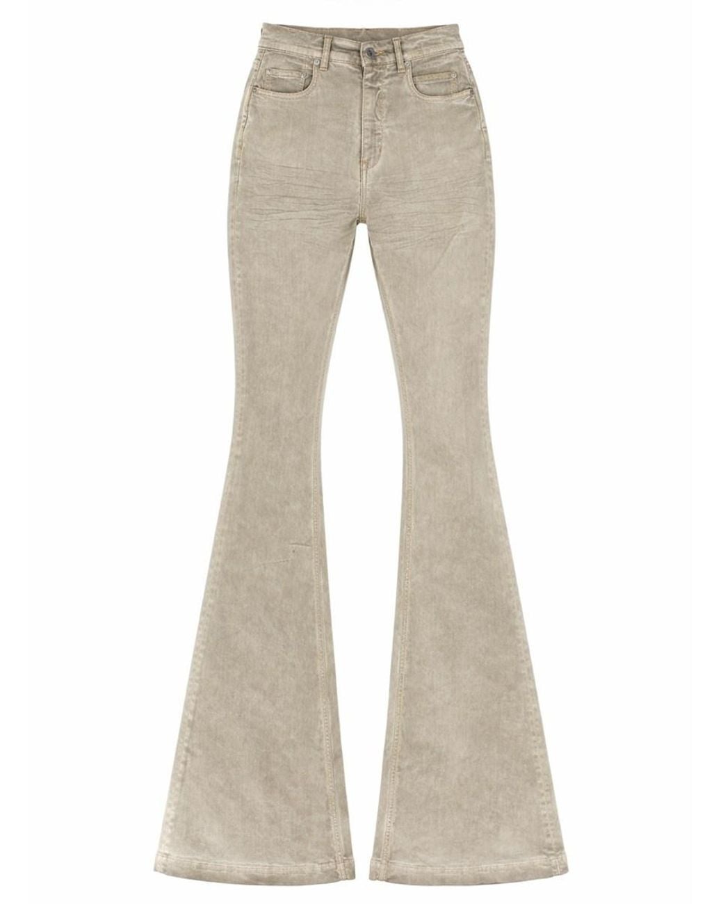 Rick Owens Drkshdw Bolan Bootcut Sand Waxed Jeans in Grey | Lyst UK