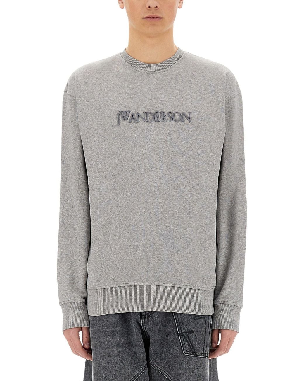 J.W. Anderson Gray Sweatshirt With Logo for men