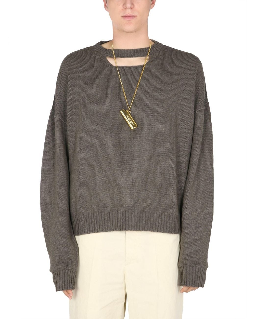 Ambush Gray Oversize Fit Sweater for men