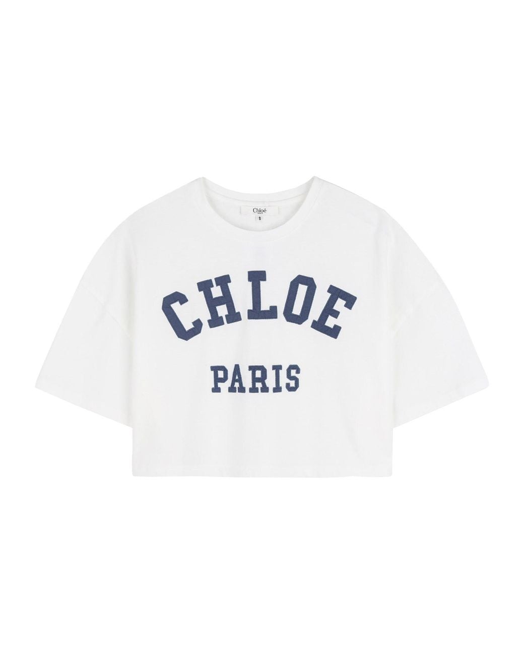 Chloé White Mini Girl's Chic T-Shirt For Ss26