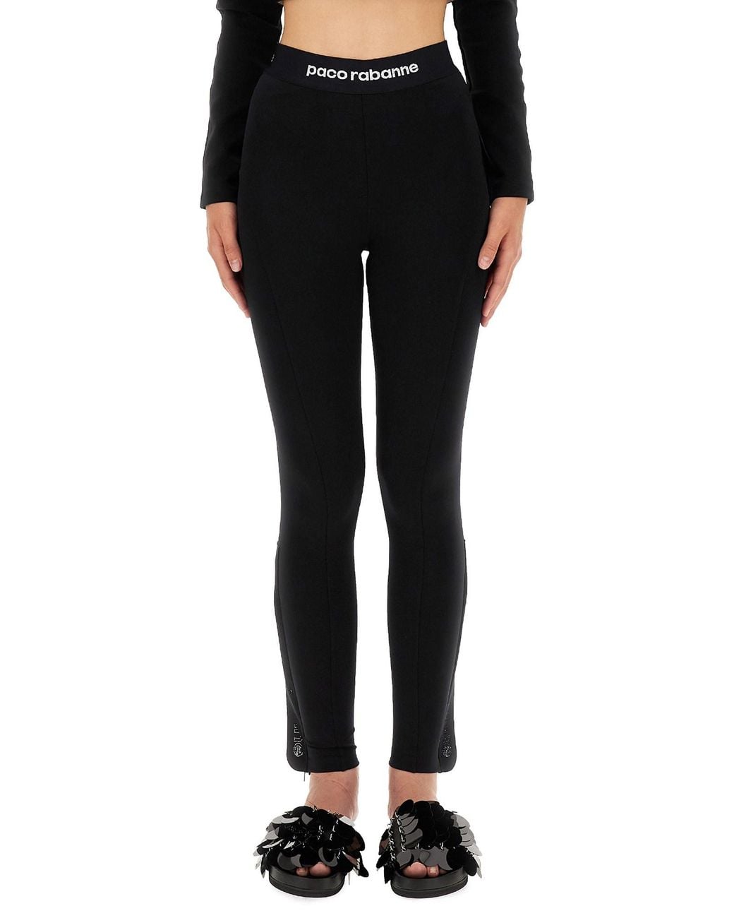 Rabanne Black Pants With Logo