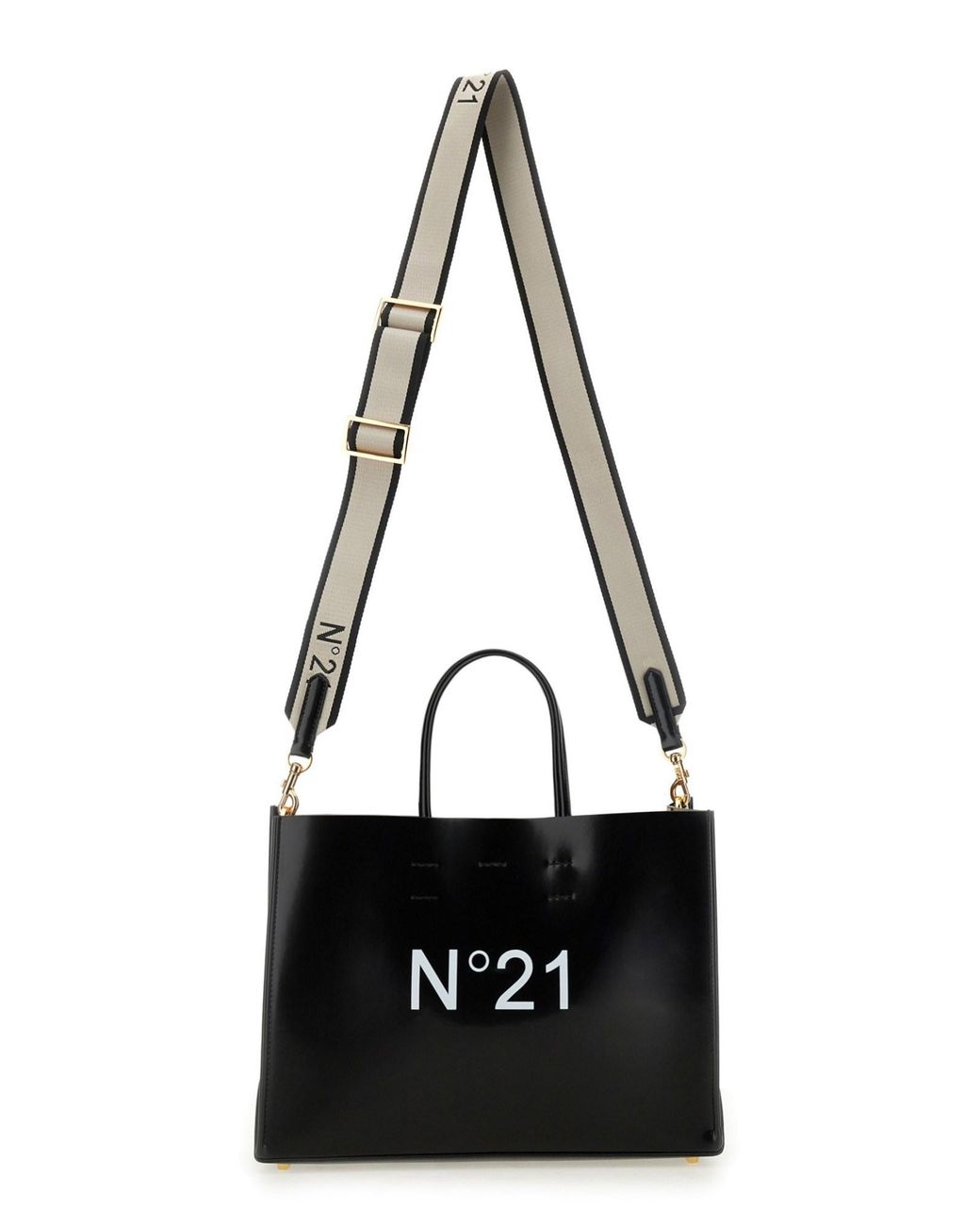 Borsa Shopper Con Logo di N°21 in Black