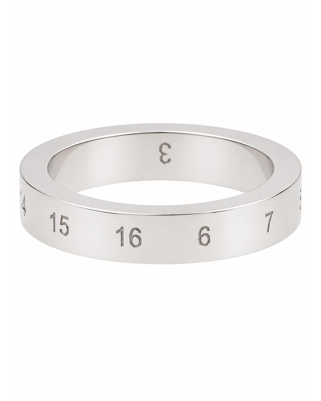 Maison Margiela White Anello Con Logo