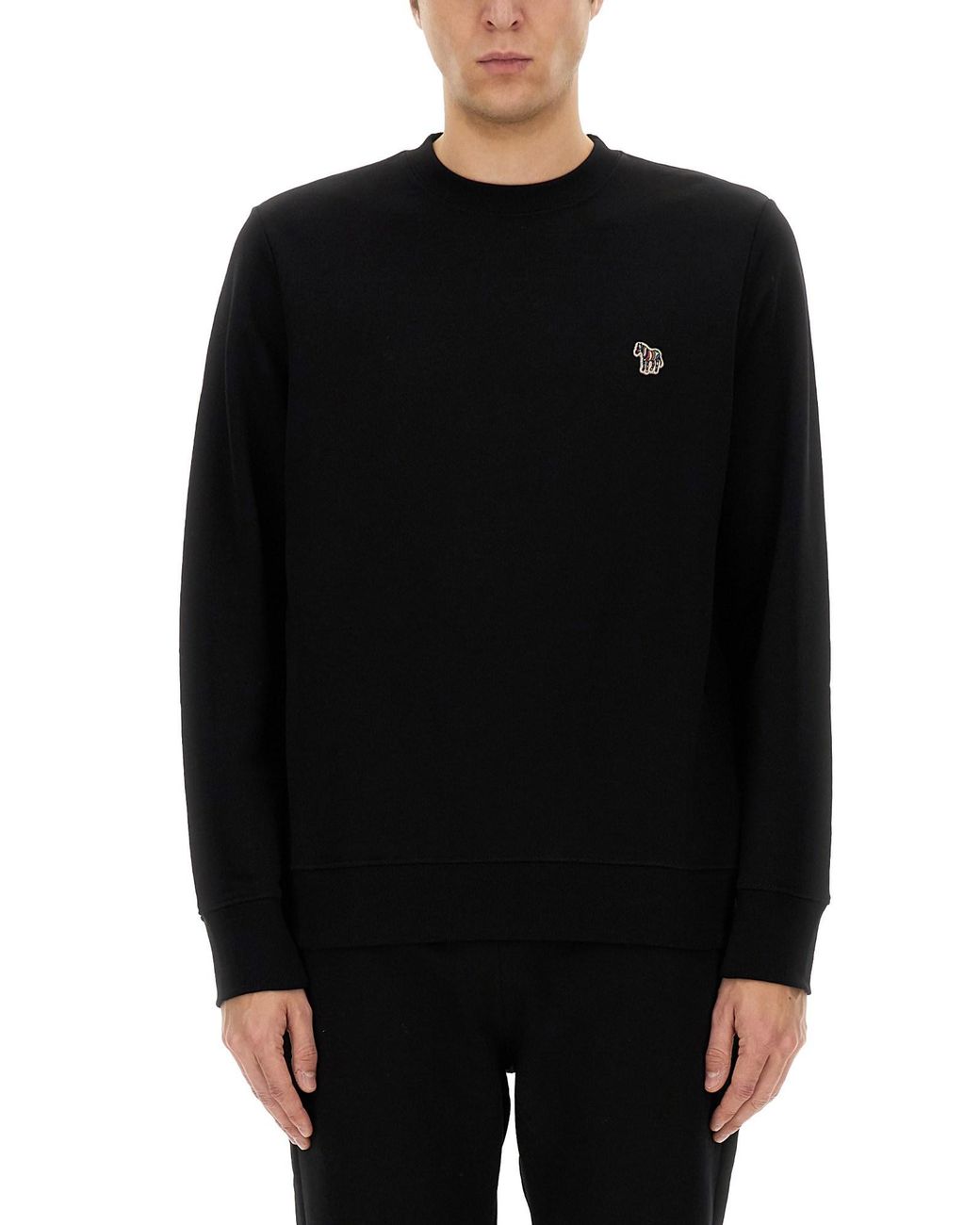 Paul Smith Black Zebra Logo Sweatshirt With Zebra Logo for men