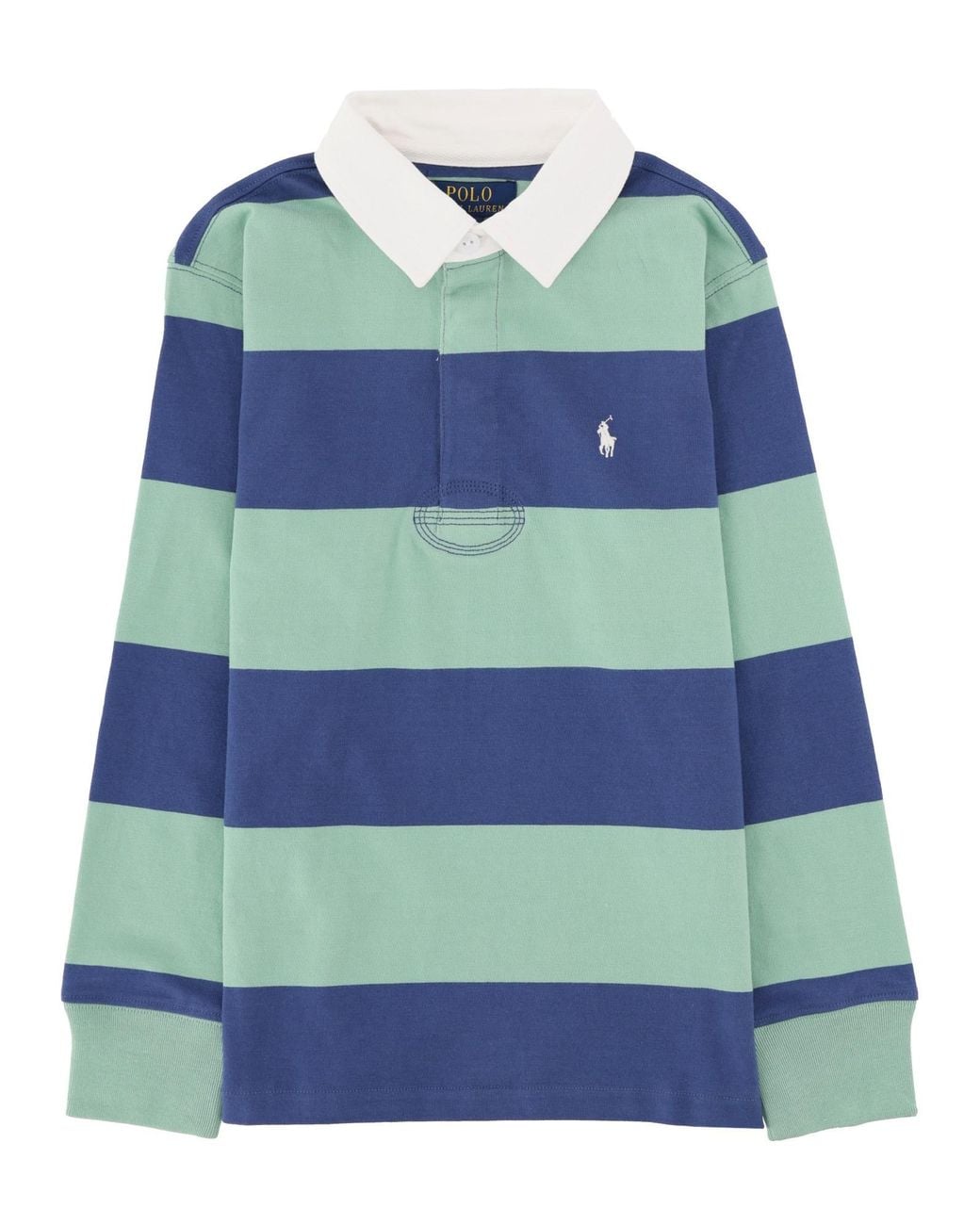 Polo Ralph Lauren Blue Polo A Righe A Manica Lunga